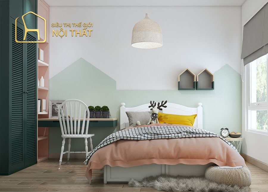 20 Mẫu thiết kế nội thất phòng ngủ bé gái dễ thương, đẹp mắt 18 Nội thất phòng ngủ cho bé gái 10 - 13 tuổi