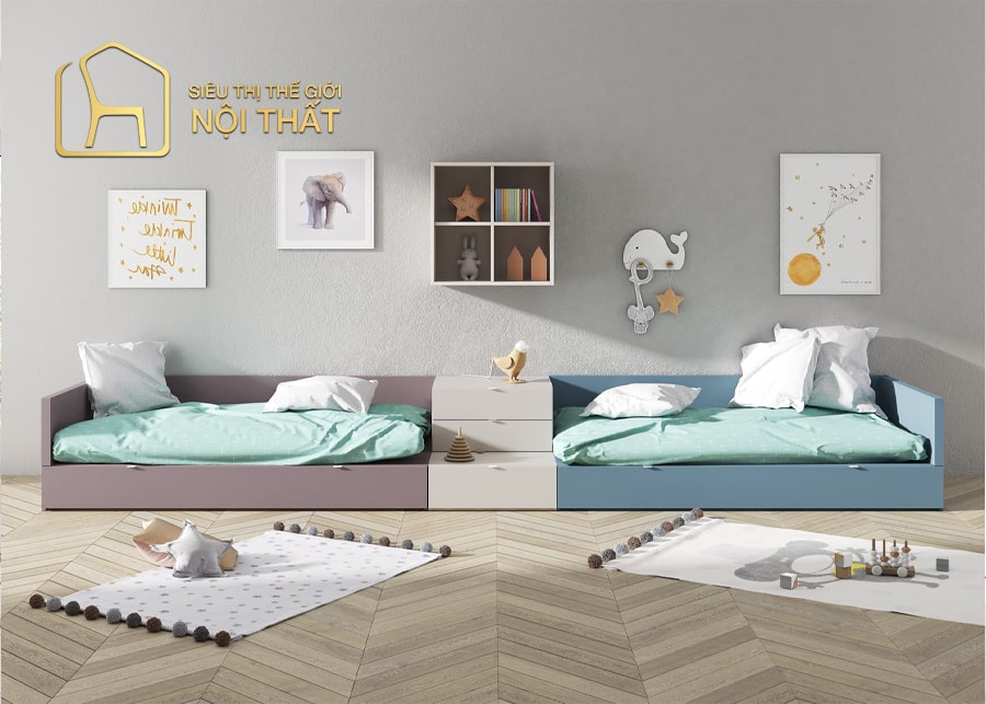20 Mẫu thiết kế nội thất phòng ngủ bé gái dễ thương, đẹp mắt 24 Nội thất phòng ngủ cho bé gái sinh đôi