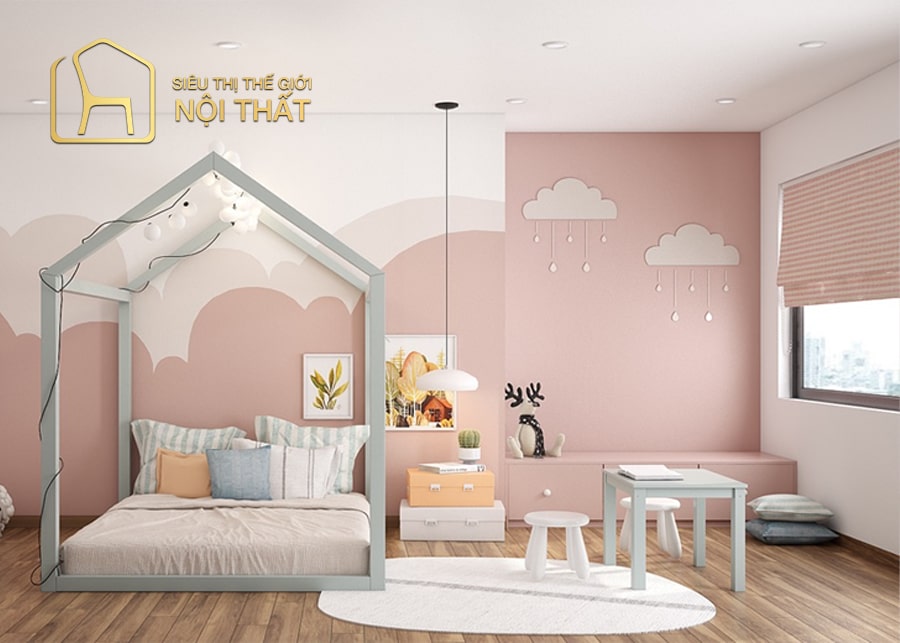 20 Mẫu thiết kế nội thất phòng ngủ bé gái dễ thương, đẹp mắt 12 Nội thất phòng ngủ cho bé gái 4 - 6 tuổi