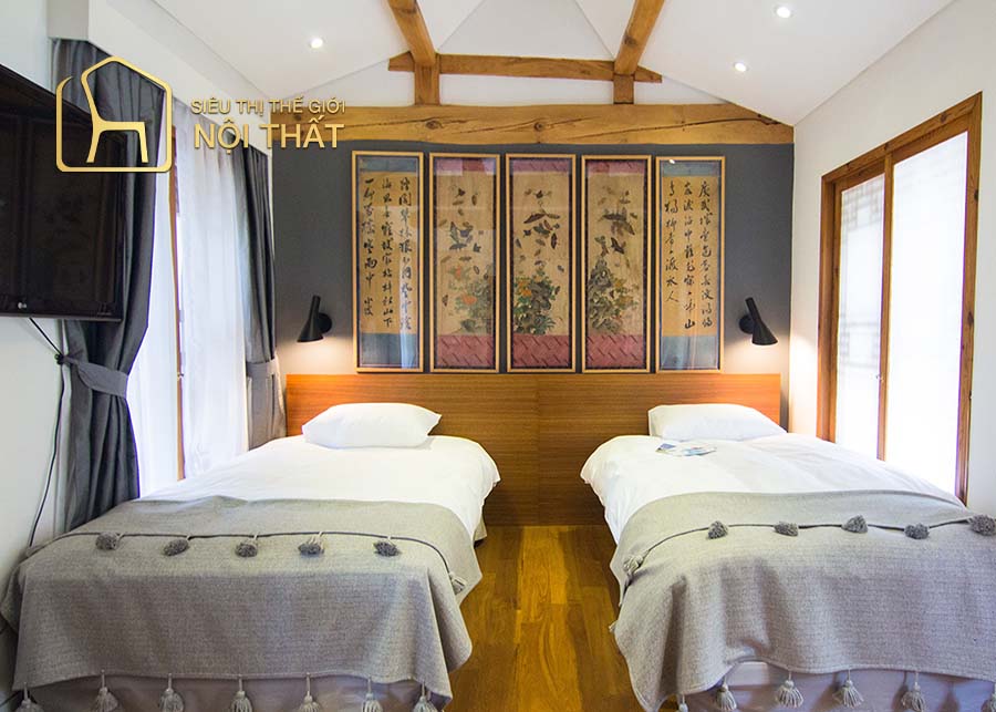 Tổng hợp mẫu thiết kế nội thất phòng ngủ Hàn Quốc mới nhất 11 Thiết kế nội thất Hàn Quốc kiểu truyền thống