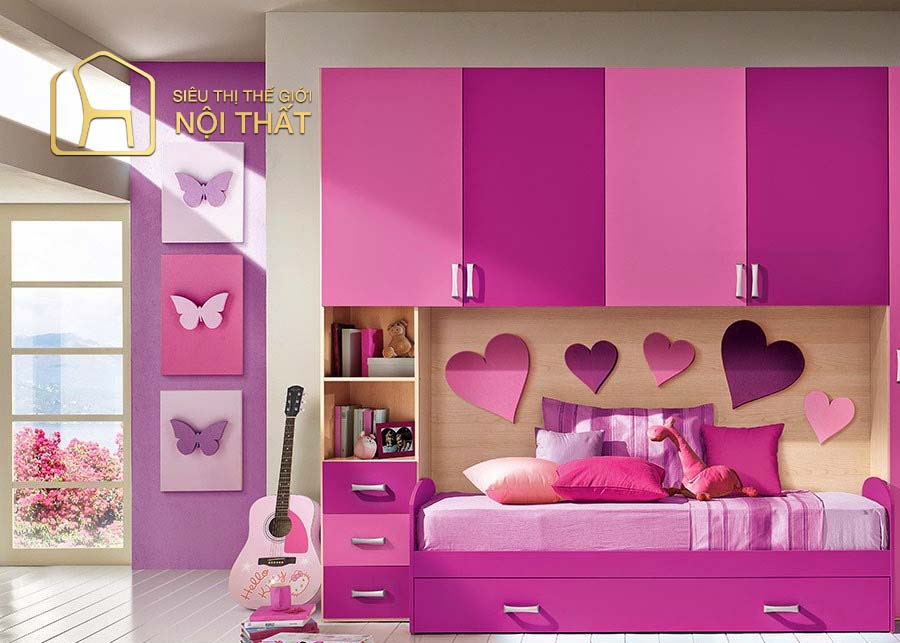 Tổng hợp mẫu thiết kế nội thất phòng ngủ Hàn Quốc mới nhất 13 Mẫu thiết kế nội thất Hàn Quốc màu hồng xinh xắn