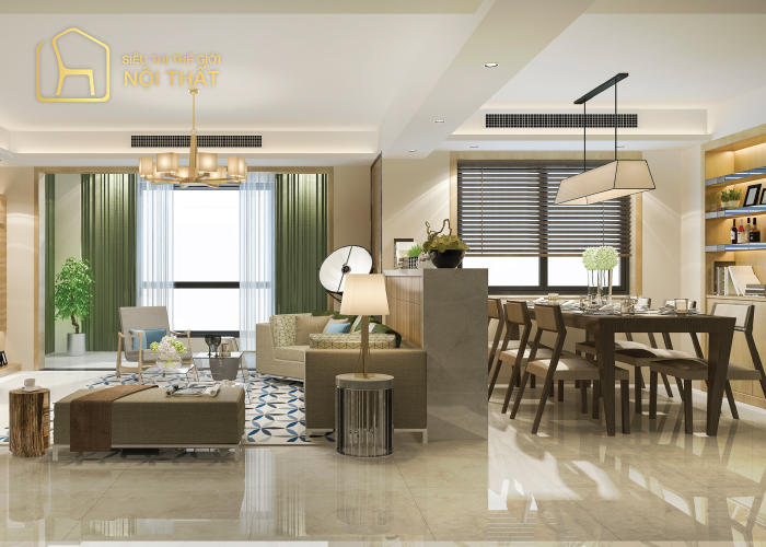 Gợi ý 10+ mẫu nội thất phòng khách bằng gỗ đẹp, sang trọng 21 Thiết kế nội thất phòng khách gỗ xoài