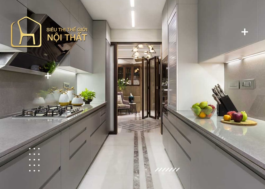 Nội thất bếp nhà ống - Xu hướng thiết kế đẹp 2022 26 Mẫu thiết kế nội thất bếp nhà ống 7m