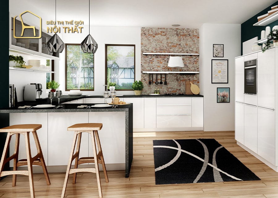 Top 20 mẫu thiết kế nội thất nhà bếp hình chữ U được ưu thích hiện nay 14 Mẫu thiết kế nội thất nhà bếp hình chữ U độc đáo