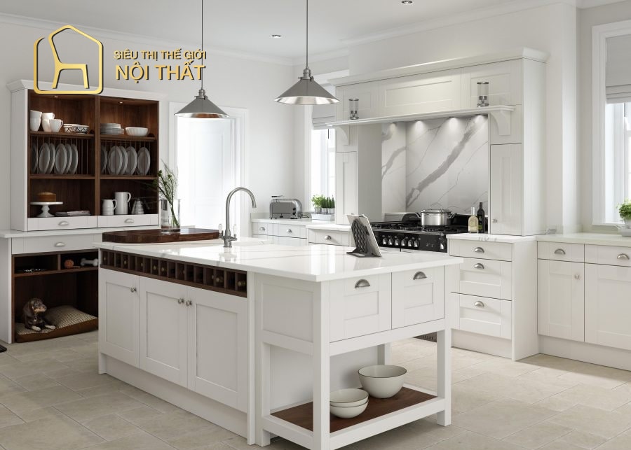 Mẫu thiết kế nội thất nhà bếp nhỏ - mẹo bố trí nhà bếp nhỏ 10 Không gian phòng bếp được tiết kiệm tối đa nhờ sử dụng tủ bếp chữ U nhỏ đảm bảo sự hiện đại