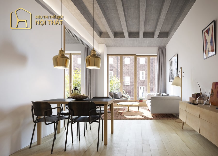 Top 20 mẫu thiết kế nội thất phòng khách nhà phố đẹp nhất hiện nay 15 Nội thất phòng khách nhà phố 5m sang trọng