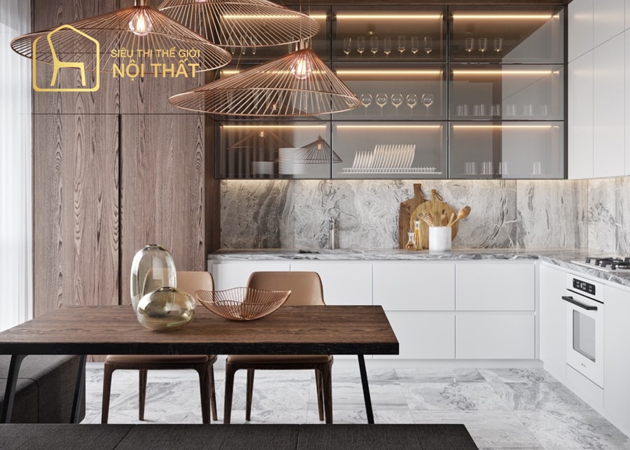 Top 20 mẫu thiết kế nội thất nhà bếp hình chữ L năm 2022 15 Mẫu thiết kế nội thất hình chữ L cho căn bếp có diện tích lớn