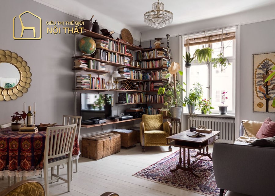Tất tần tật về thiết kế nội thất chung cư 50m2 trên thị trường hiện nay 10 Thiết kế nội thất chung cư 50m2 theo phong cách kết hợp cổ điển và hiện đại