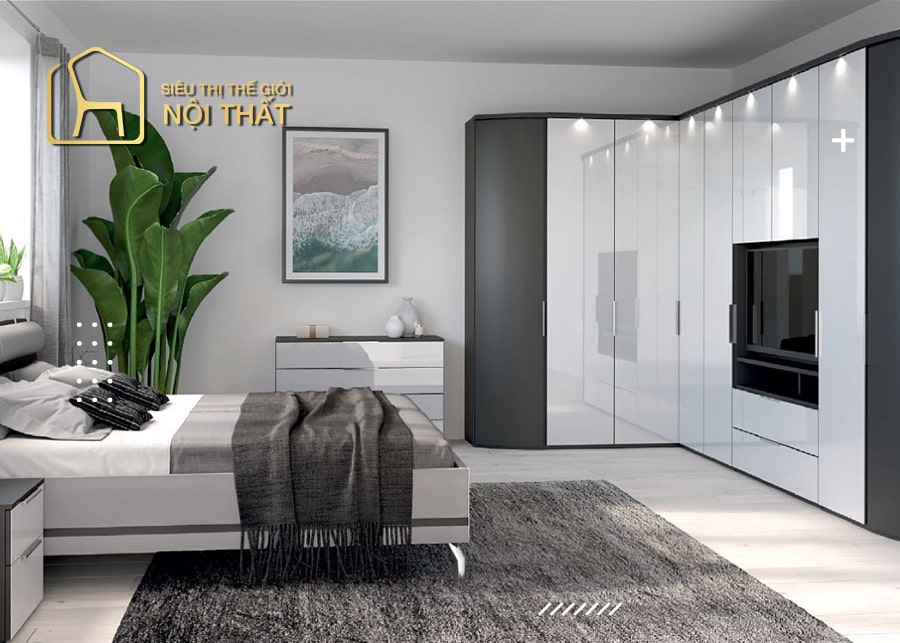 Top các mẫu tủ quần áo kết hợp kệ tivi đẹp mắt, đa đăng nhất 2022 17 Mẫu tủ quần áo chất liệu nhựa kết hợp kệ tivi