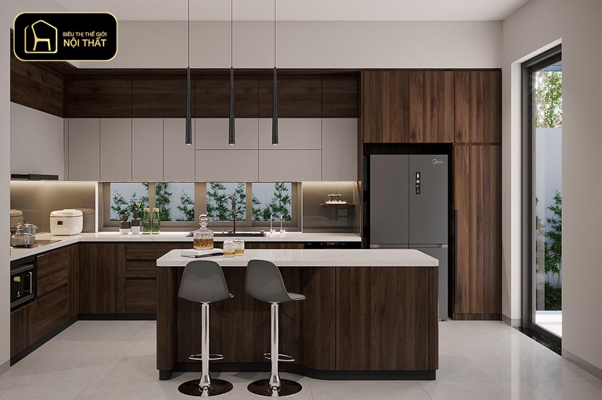 Top 20 mẫu thiết kế nội thất nhà bếp hình chữ L năm 2025