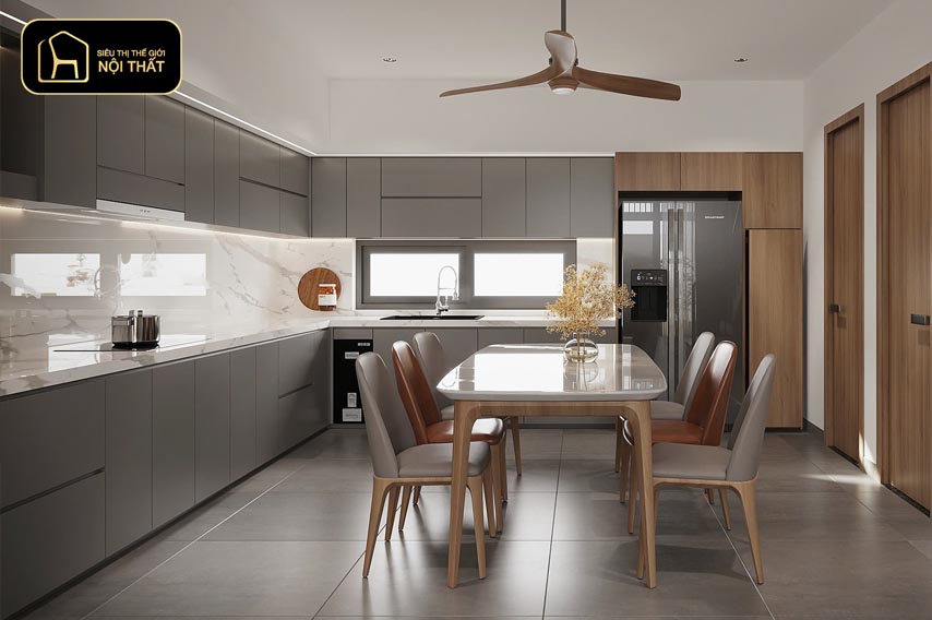 Top 20 mẫu thiết kế nội thất nhà bếp hình chữ L năm 2025