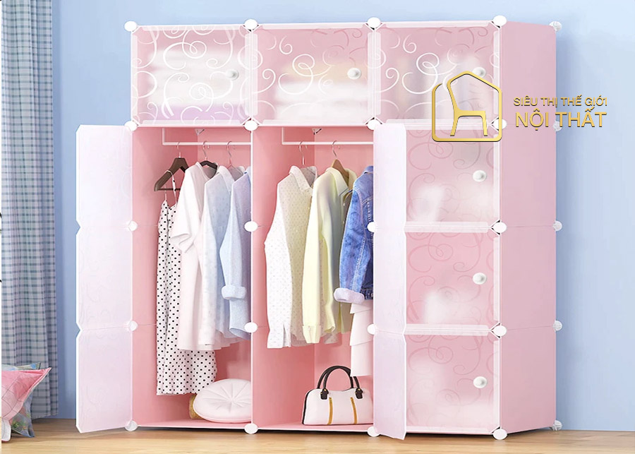 Tại sao các mẫu tủ quần áo Đài Loan lại được ưa chuộng như vậy? 12 Tủ quần áo Đài Loan với thiết kế 2 màu trắng hồng cho bé gái