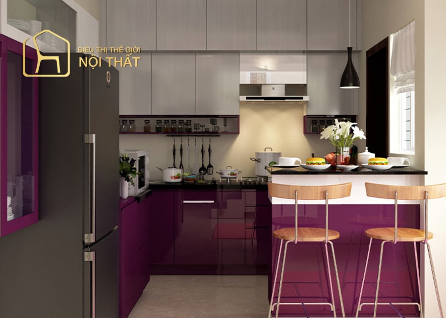 Các loại tủ bếp nhựa phổ biến, đẹp mắt cho nhà bếp của bạn 12 Mẫu tủ bếp nhựa với chất liệu phủ laminat