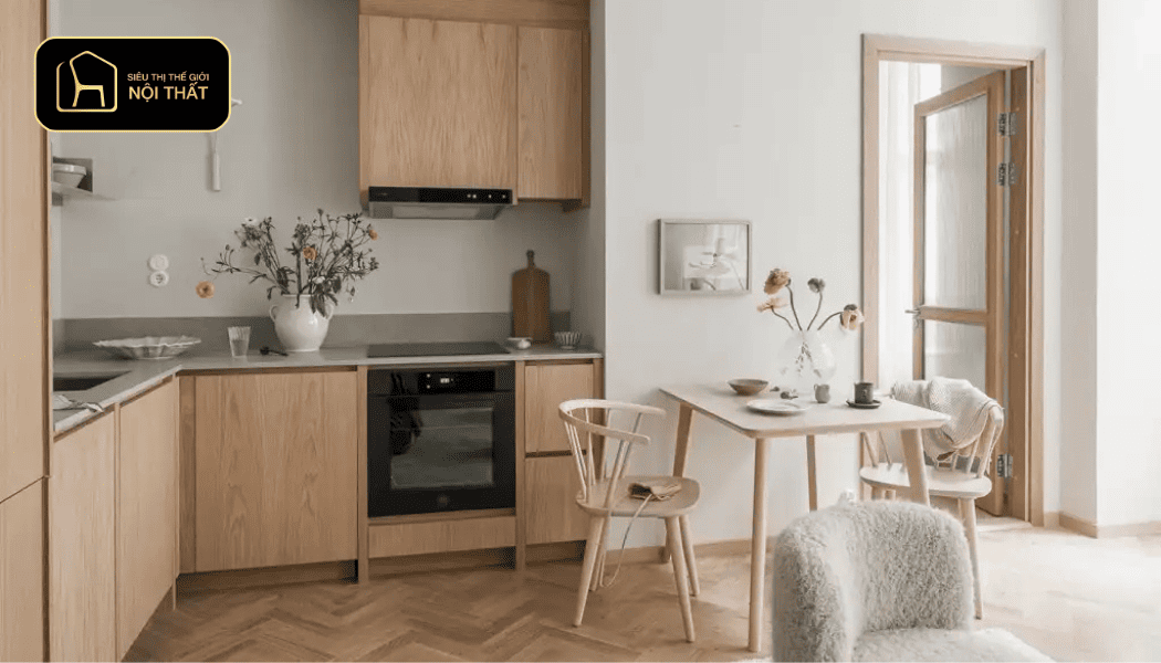 Mẫu tủ bếp chữ I (Cho nhà nhỏ/Chung cư)