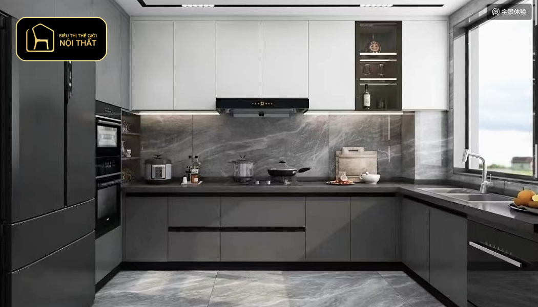 Tủ Bếp Nhôm Chữ L