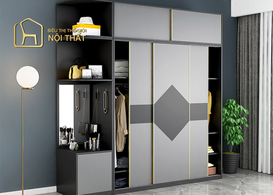Top 12 mẫu tủ quần áo Hàn Quốc không thể bỏ lỡ trong kiến trúc nội thất 6 Tủ quần áo 4 cánh Hàn Quốc