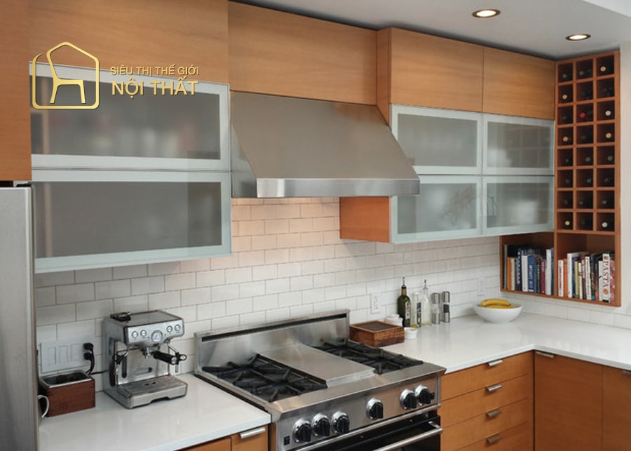 Top 15 mẫu tủ bếp treo tường đẹp nhất năm 2022 12 Tủ bếp treo tường dạng chữ I tiết kiệm diện tích