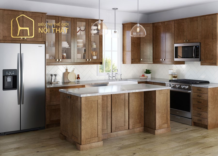 Top 15 mẫu tủ bếp treo tường đẹp nhất năm 2022 2 Về đặc trưng về chất liệu, tủ bếp treo tường được làm từ các vật liệu như: gỗ tự nhiên, gỗ công nghiệp, nhựa, inox