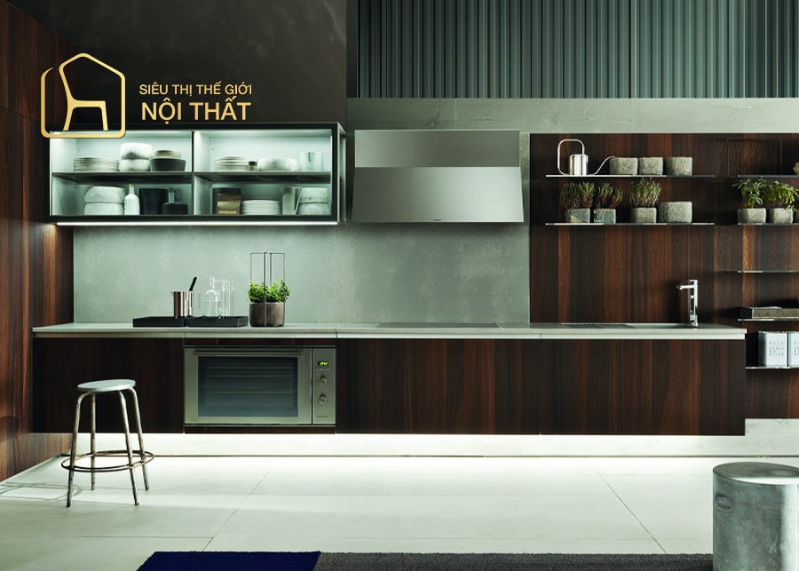 Top 15 mẫu tủ bếp treo tường đẹp nhất năm 2022 10 Tủ bếp inox treo tường hiện đại