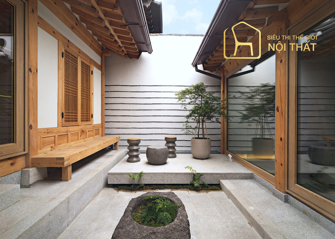 Thiết kế nội thất Hàn Quốc có đặc trưng gì? 22 Nội thất phong cách Hàn Quốc sử dụng gỗ tự nhiên