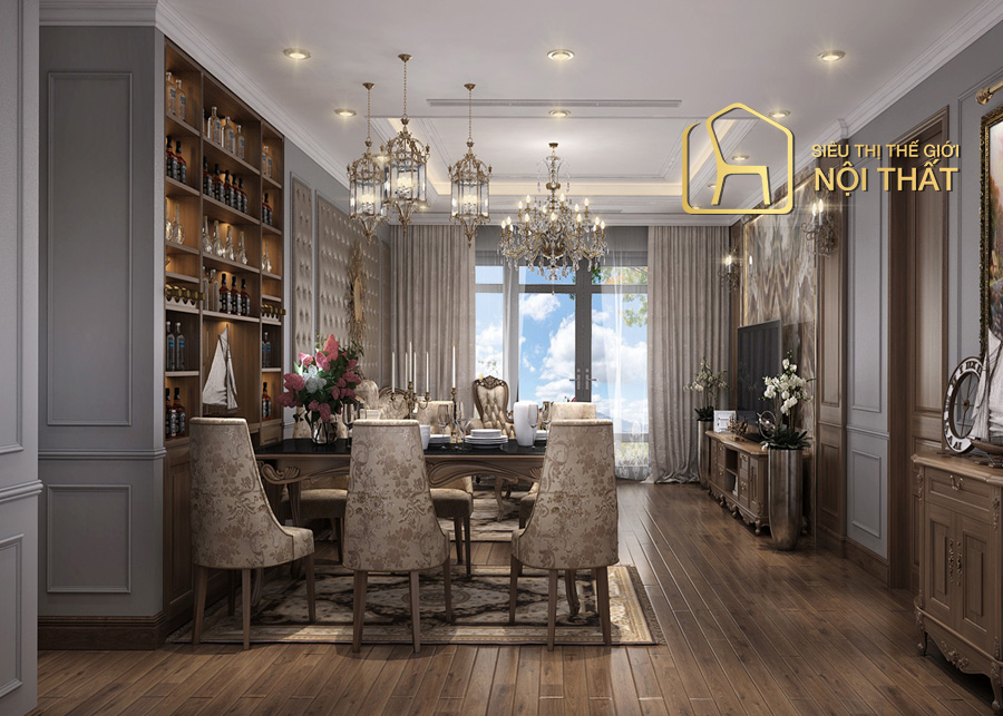 Mọi thứ A - Z về phong cách nội thất Art Deco trong thiết kế nội thất 26 Không gian phòng bếp được xây dựng bởi những đồ nội thất cổ đậm phong cách Art Deco