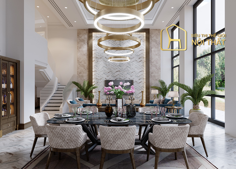 Mọi thứ A - Z về phong cách nội thất Art Deco trong thiết kế nội thất 24 Phòng ăn sang trọng phong cách Art Deco truyền thống
