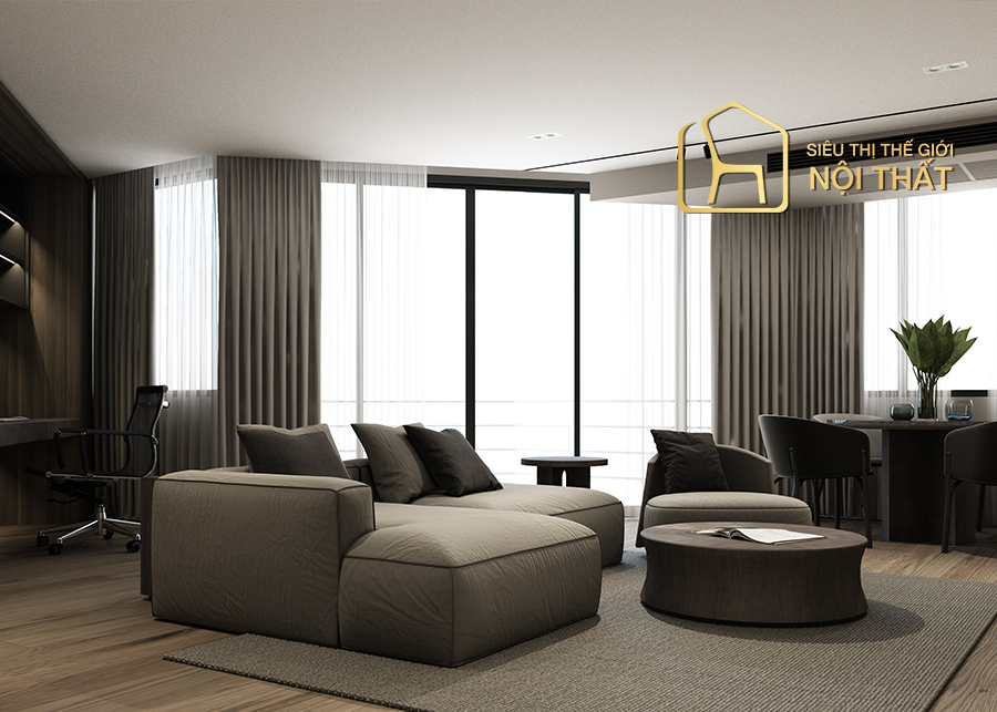 Phong cách nội thất hiện đại và những điều bạn cần biết 10 gỗ ép, thủy tinh, bê tông, kim loại là chất liệu phổ biến trong phong cách nội thất hiện đại