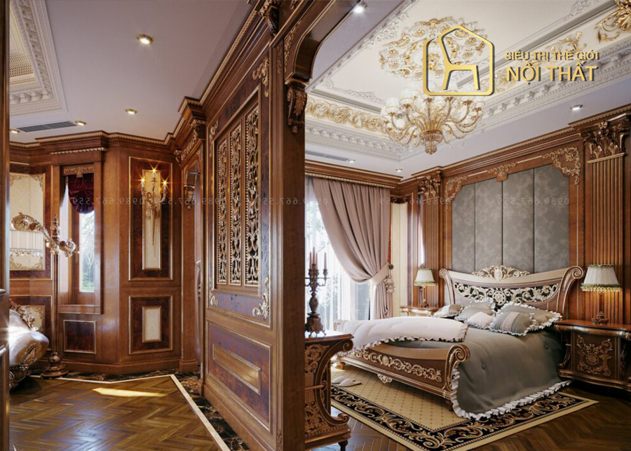 Áp dụng phong cách tân cổ điển Châu Âu cho không gian nào?