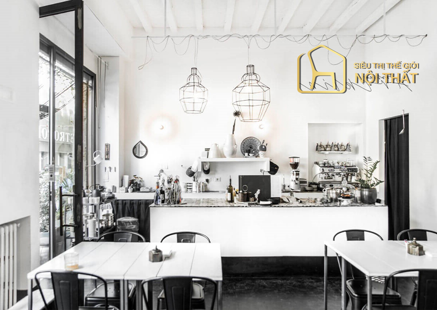 Mẫu thiết kế quán cafe phong cách Scandinavian đẹp hài hòa, hút mắt 15 Quán cafe phong cách Scandinavian thanh lịch với gam trắng - xám