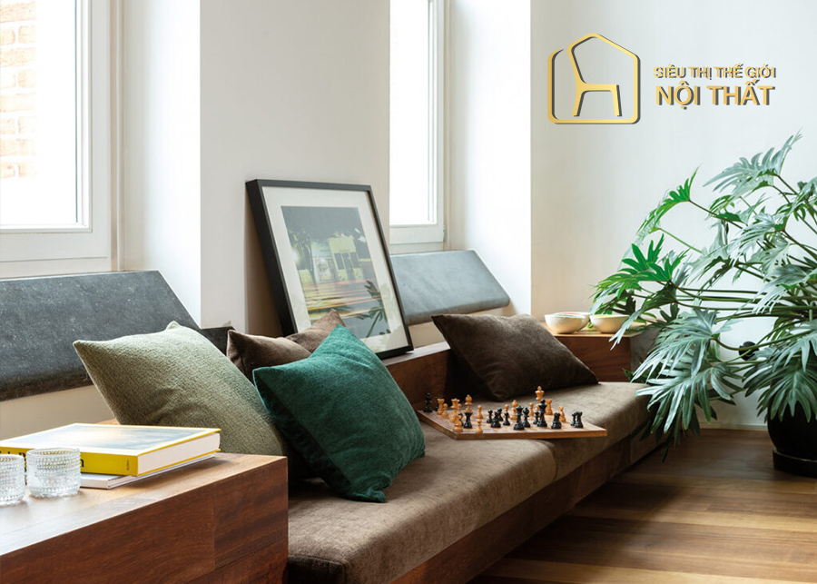 Phong cách thiết kế nội thất Wabi Sabi - Khai phá vẻ đẹp trong sự không hoàn mỹ 18 Phòng khách phong cách Wabi Sabi ấm áp, hoài cổ