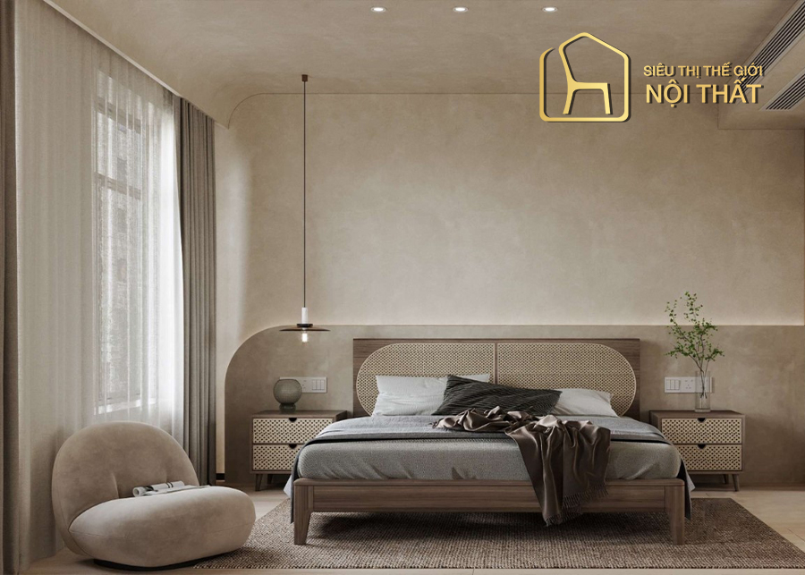Phong cách thiết kế nội thất Wabi Sabi - Khai phá vẻ đẹp trong sự không hoàn mỹ 17 Phòng ngủ theo phong cách Wabi Sabi