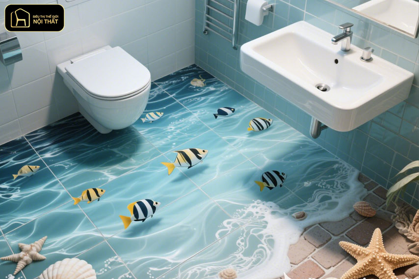 Gạch lát vệ sinh 3D