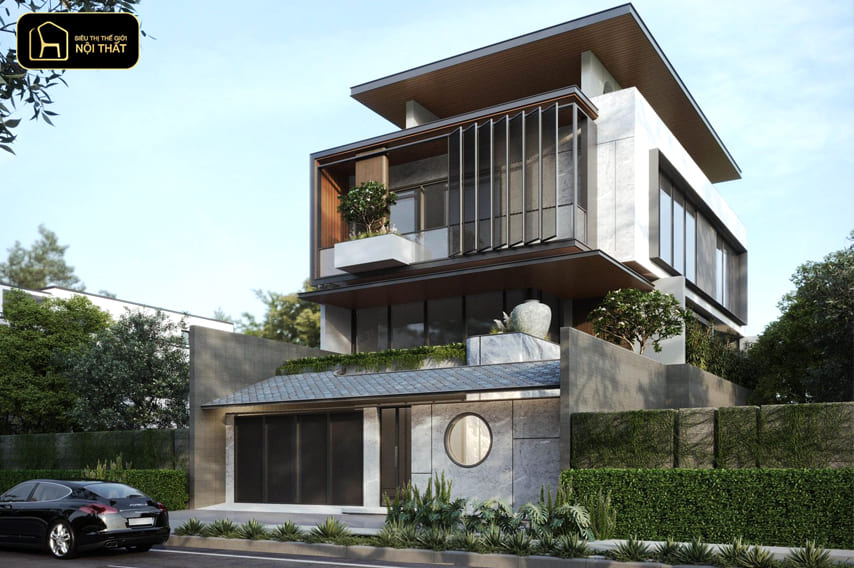 gạch ốp tường mặt tiền nhà