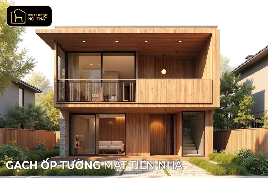 gạch ốp tường mặt tiền nhà