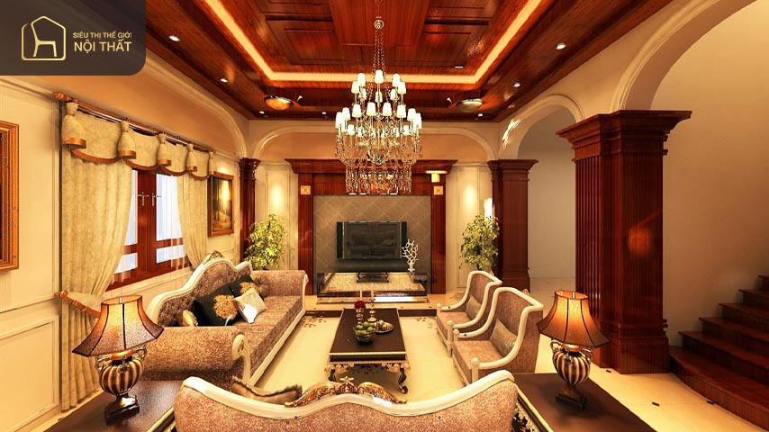 Mẫu đèn chùm cổ điển được làm từ chất liệu cao cấp Mẫu đèn chùm cổ điển được làm từ chất liệu cao cấp vì vậy có kiểu dáng sang trọng và thời gian sử dụng lâu bền