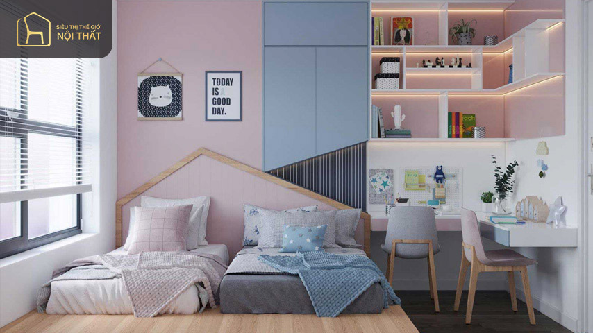 Phòng ngủ dành cho bé trai, bé gái cần dựa vào sở thích của từng bé