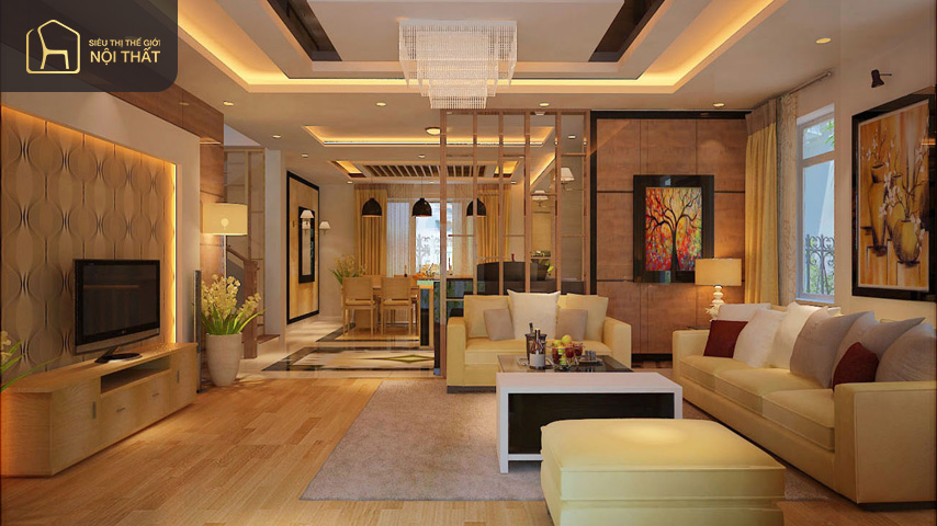 Phòng khách tân cổ điển nhà ống được thiết kế bằng chất liệu gỗ giúp đem lại không gian cực sang trọng đẳng cấp Phòng khách tân cổ điển nhà ống được thiết kế bằng chất liệu gỗ giúp đem lại không gian cực sang trọng đẳng cấp