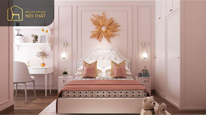 Thiết kế phòng ngủ hiện đại cho con gái phong cách tân cổ điển đem lại sự sang trọng lộng lẫy Thiết kế phòng ngủ hiện đại cho con gái phong cách tân cổ điển đem lại sự sang trọng lộng lẫy