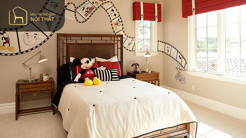 Phòng ngủ bé gái theo chủ đề Disney phù hợp với những bé gái yêu thích các nhân vật hoạt hình Disney Phòng ngủ bé gái theo chủ đề Disney phù hợp với những bé gái yêu thích các nhân vật hoạt hình Disney