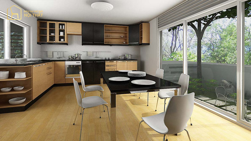 Thiết kế phòng bếp mở