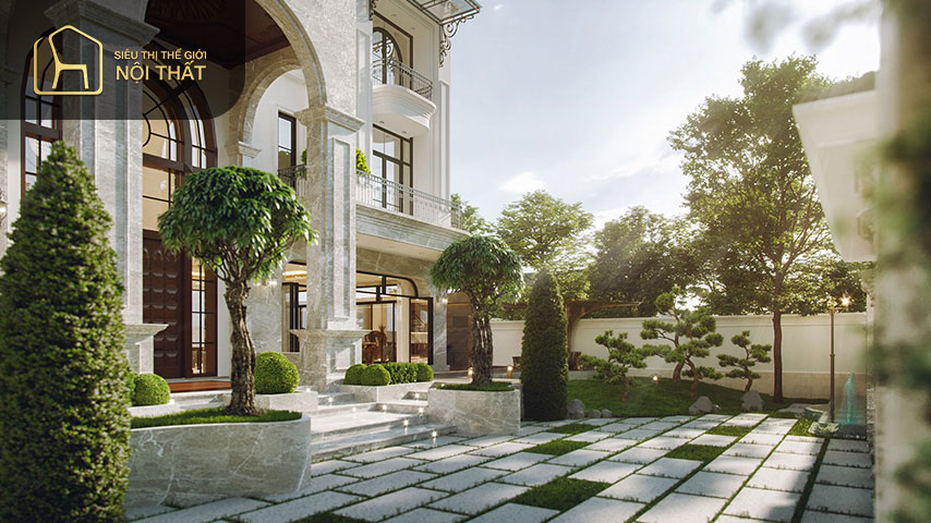 Thiết kế nội thất biệt thự tân cổ điển kết hợp sân vườn Thiết kế nội thất biệt thự tân cổ điển kết hợp sân vườn mang đến cảm giác thoải mái thư giãn cho gia chủ
