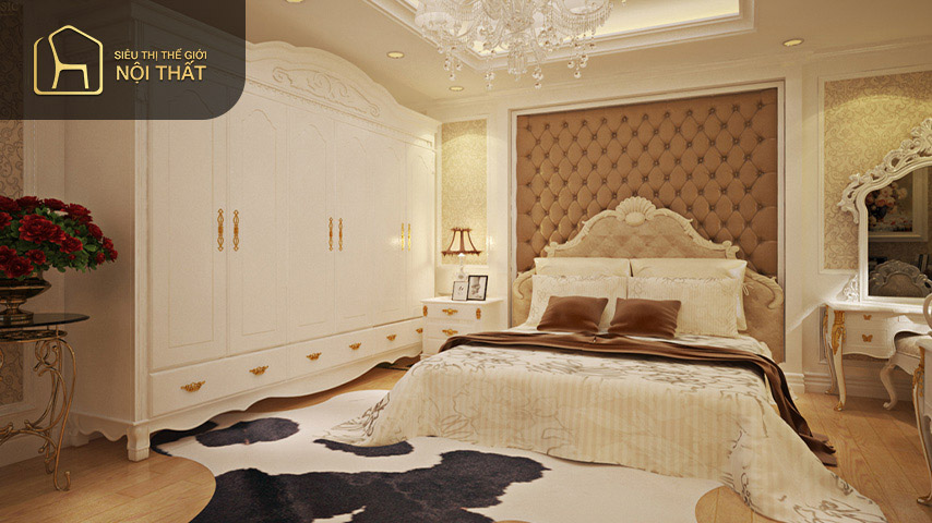 Thiết kế nội thất chung cư theo phong cách cổ điển cho phòng ngủ đem đến sự hài hòa đẹp mắt và thư thái cho các thành viên trong gia đình