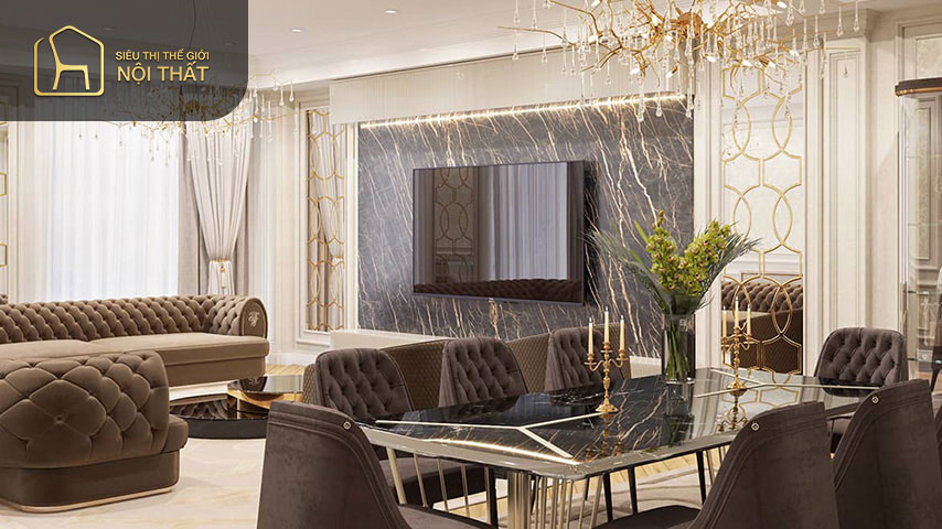 Nội thất của thiết kế nội thất chung cư phong cách cổ điển mang giá trị tinh thần cao, giúp thể hiện được địa vị của gia chủ trong xã hội