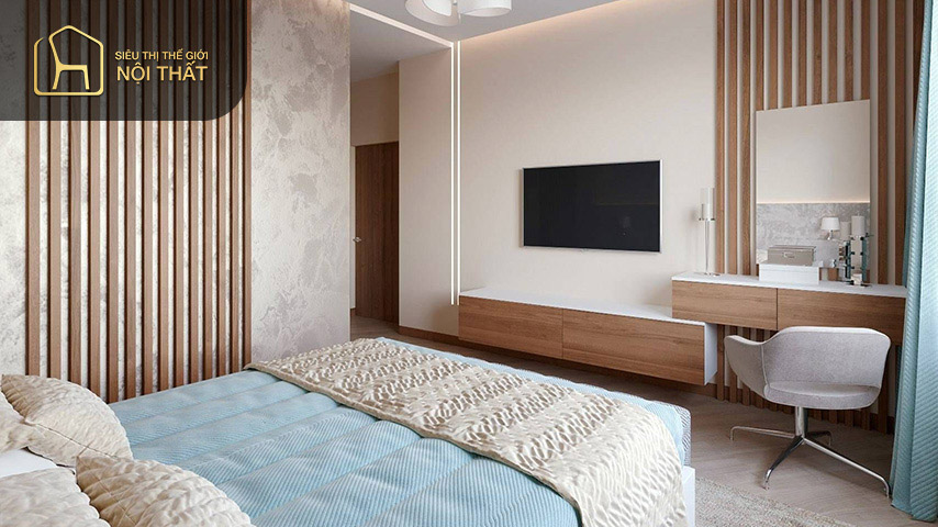Thiết kế phòng ngủ nhỏ cho vợ chồng 15m2 với việc sử dụng các nội thất tối giản, sắp xếp hợp lý đem đến không gian thoải mái cho vợ chồng Thiết kế phòng ngủ nhỏ cho vợ chồng 15m2 với việc sử dụng các nội thất tối giản, sắp xếp hợp lý đem đến không gian thoải mái cho vợ chồng