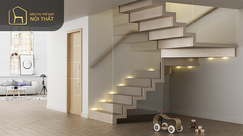 Những ý tưởng trang trí tường cầu thang cực đẹp và sang trọng 6 Dùng trang là cách trang trí vách tường cầu thang được nhiều gia đình ưu ái lựa chọn