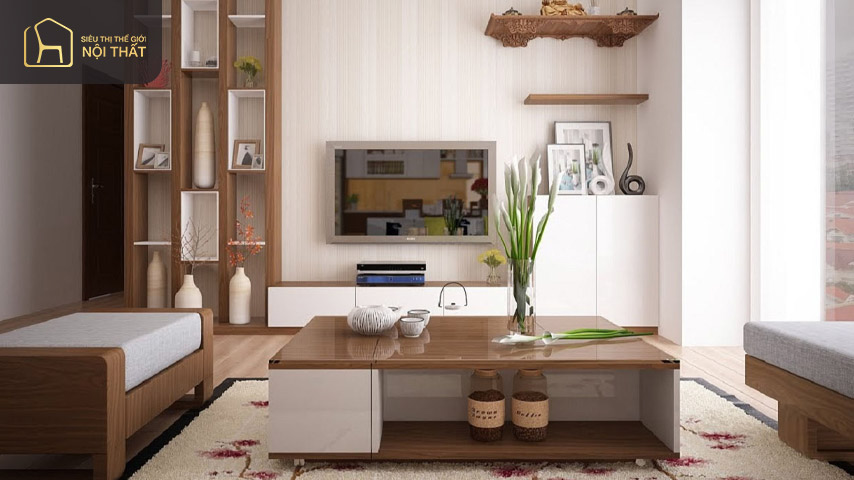 Mẫu tủ trang trí phòng khách chất liệu gỗ tự nhiên Mẫu tủ trang trí phòng khách chất liệu gỗ tự nhiên