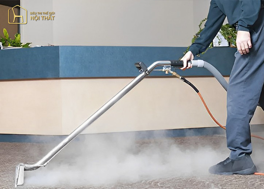 Bước 2: Làm sạch thảm