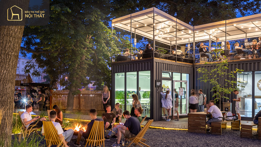 Top 5 mẫu thiết kế container cafe đang thịnh hành hiện nay 4 Chỉ cần di chuyển các quán cà phê container