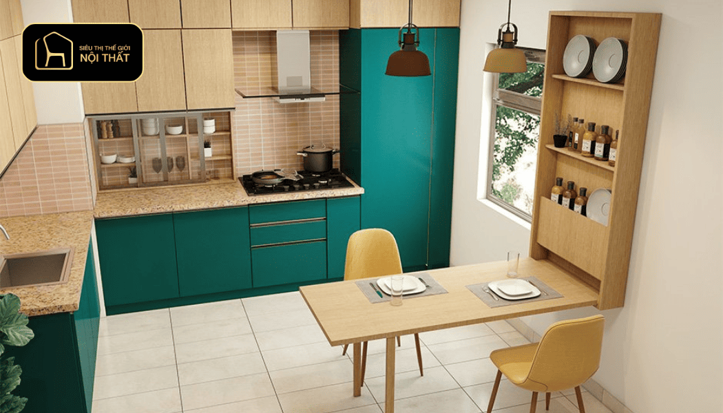 Tủ bếp Acrylic chữ I (Cho chung cư nhỏ)