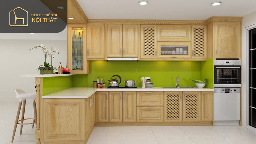 Tủ bếp sang trọng hiện đại với chất liệu gỗ tần bì Tủ bếp sang trọng hiện đại với chất liệu gỗ tần bì